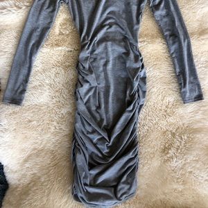 Grey Missguided Midi Bodycon Dress Size S